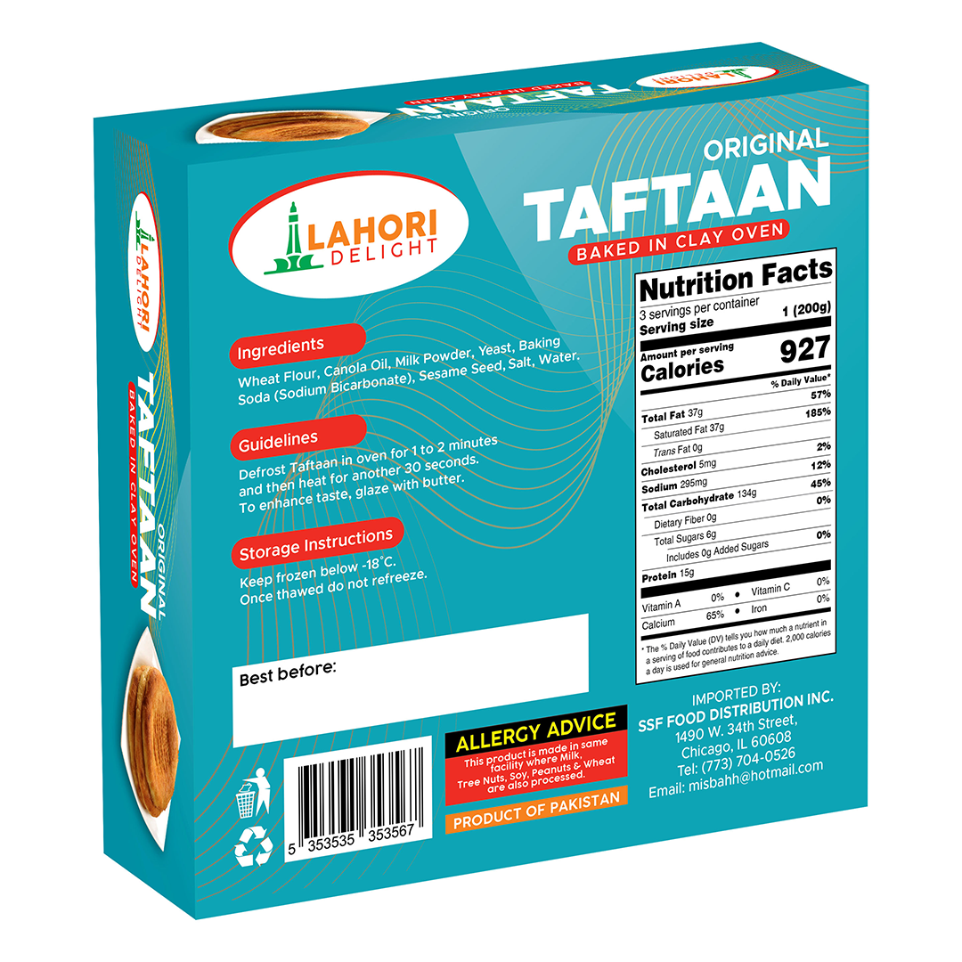 Taftaan (3pcs) - Lahori Delight