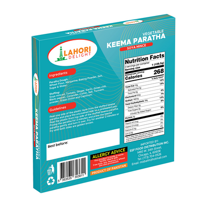 Vegetable Keema Paratha (Soya Mince) (3pcs) - Lahori Delight